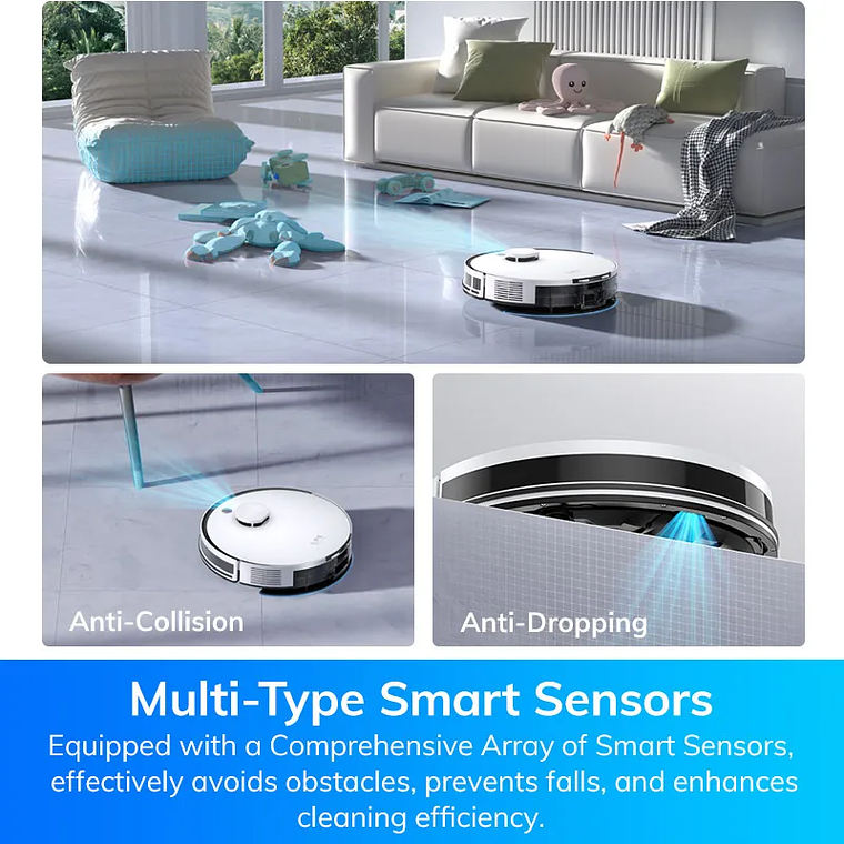 Robô Aspirador e Lavador ILIFE A30 PRO | Auto-Esvaziamento (60 Dias), Sucção 5000Pa, Bateria 180min, App e Mapeamento 6