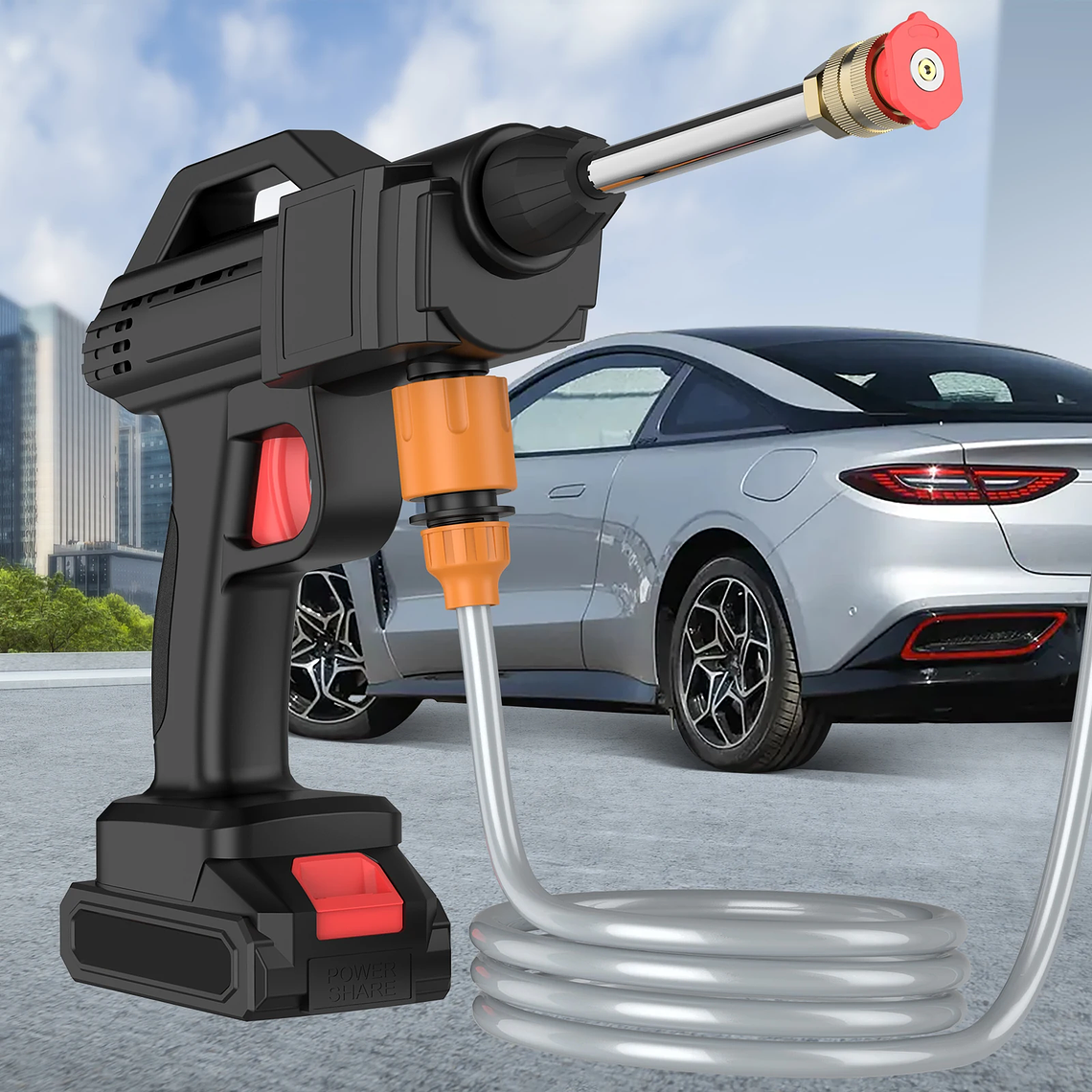 Cordless High Pressure Cleaner Washer Spray Water Gun Car Wash Pressure Water Cleaning Machine for Makita 21V 2 Battery Men Gift 5