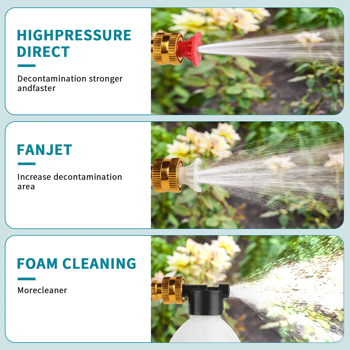 Lava Jato Portátil 200BAR 2500W Recarregável | Pistola de Alta Pressão sem Fio com Bateria 12000mAh, Mangueira 5m - Para Carro, Casa e Jardim 6