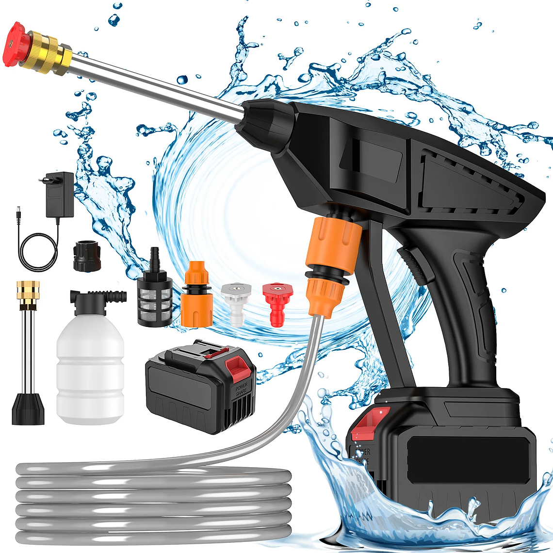 Cordless High Pressure Cleaner Washer Spray Water Gun Car Wash Pressure Water Cleaning Machine for Makita 21V 2 Battery Men Gift 7