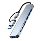8-in-1 USB-C Hub with Card Reader | Dual Connection Docking Station (USB-A + USB-C) for Notebook, Tablet, and Phone - thumbnail 6