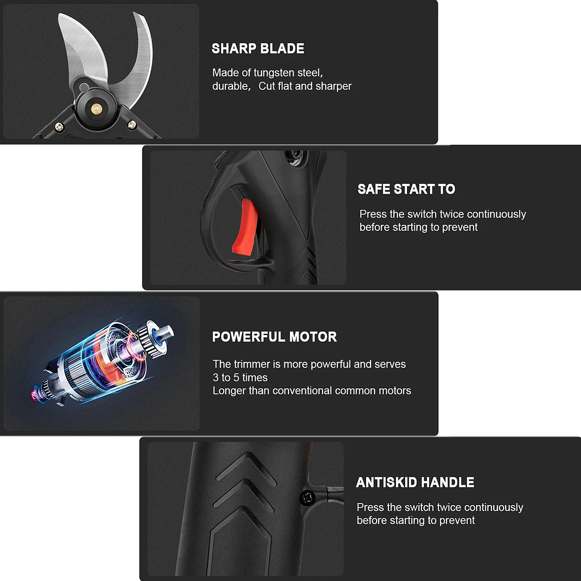 Tesoura de Podar Elétrica Sem Fio 1200W | Corta Galhos até 25mm, 2 Baterias 21V Inclusas 6