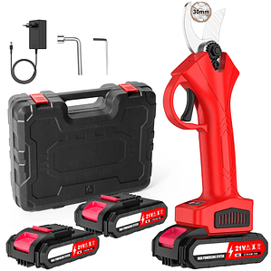 Tesoura de Podar Elétrica Sem Fio 1200W | Corta Galhos até 25mm, 2 Baterias 21V Inclusas