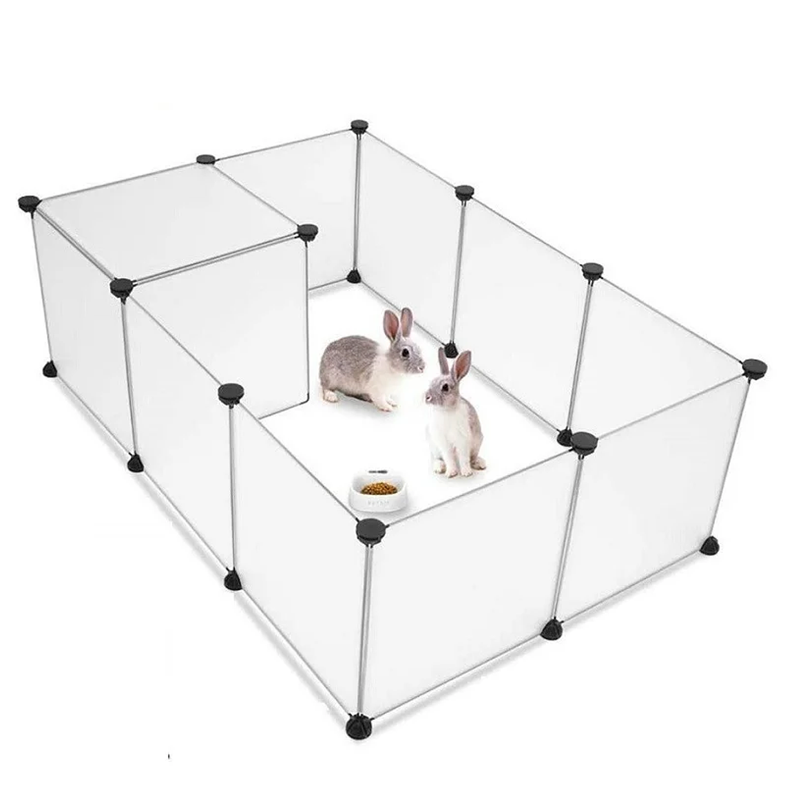 Playpen DIY Small Pet Freely Combined Foldable Dog Cage Yard Fence for Dog Cat Kitten Rabbit Guinea Pig Bunny Hedgehogs 4