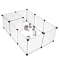 Playpen DIY Small Pet Freely Combined Foldable Dog Cage Yard Fence for Dog Cat Kitten Rabbit Guinea Pig Bunny Hedgehogs - thumbnail 4