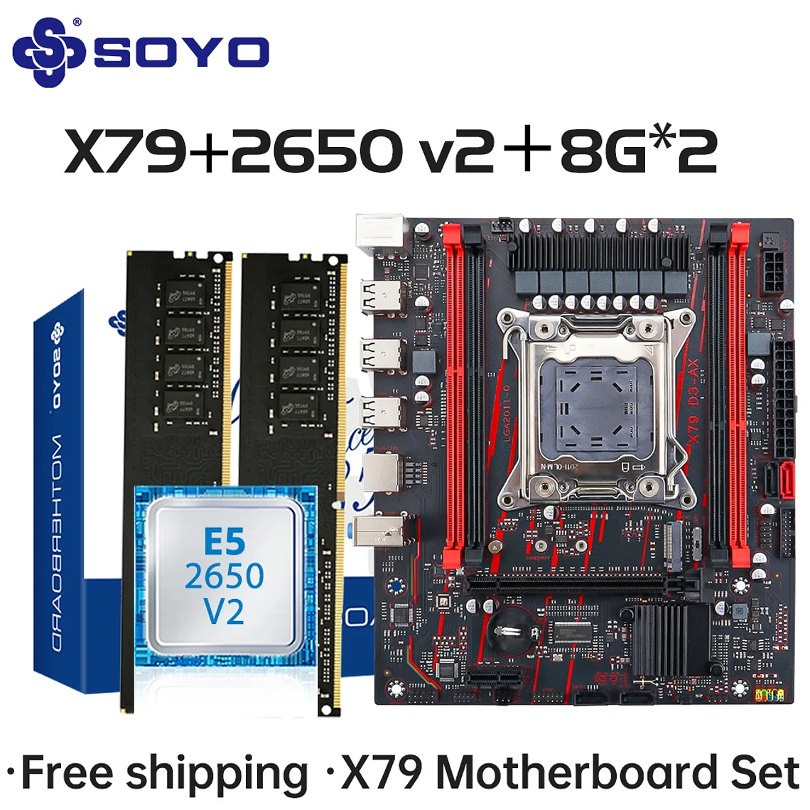Kit Placa-mãe X79 LGA 2011 + Xeon E5-2650 V2 (8C/16T) + 16GB RAM DDR3 ECC | PC Gamer Orçamento 1