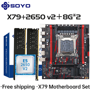 Kit Placa-mãe X79 LGA 2011 + Xeon E5-2650 V2 (8C/16T) + 16GB RAM DDR3 ECC | PC Gamer Orçamento