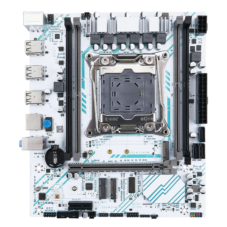 Kit Placa-mãe X99 LGA 2011-3 + Xeon E5-2630 V4 (10C/20T) + 16GB RAM DDR4 ECC | para Estação de Trabalho e Servidor 2
