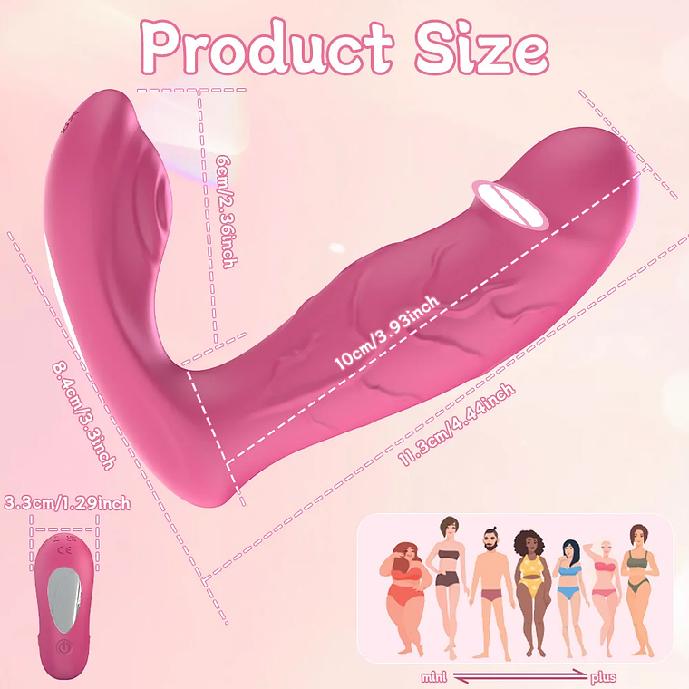 Double Vibrator with App - G-Spot and Clitoral Stimulator | Dildo with Internal and External Vibration | Remote Control 3