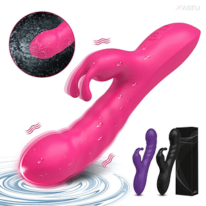 Vibrador Coelho Duplo para Estimulação do Ponto G e Clitóris | Massageador Íntimo Feminino