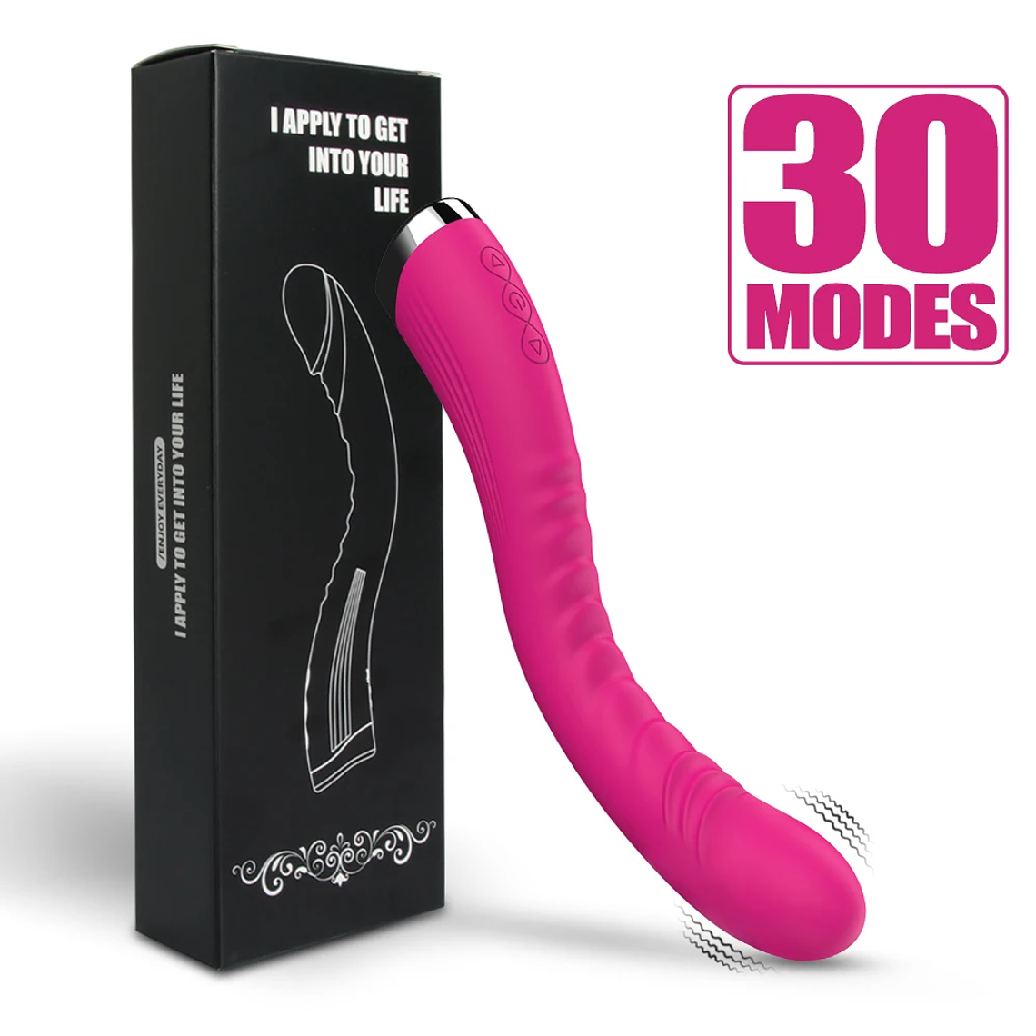 Vibrador Longo e Potente com 30 Modos - Estimulador de Clitóris e Ponto G | Varinha Mágica Multifuncional para Mulheres 8
