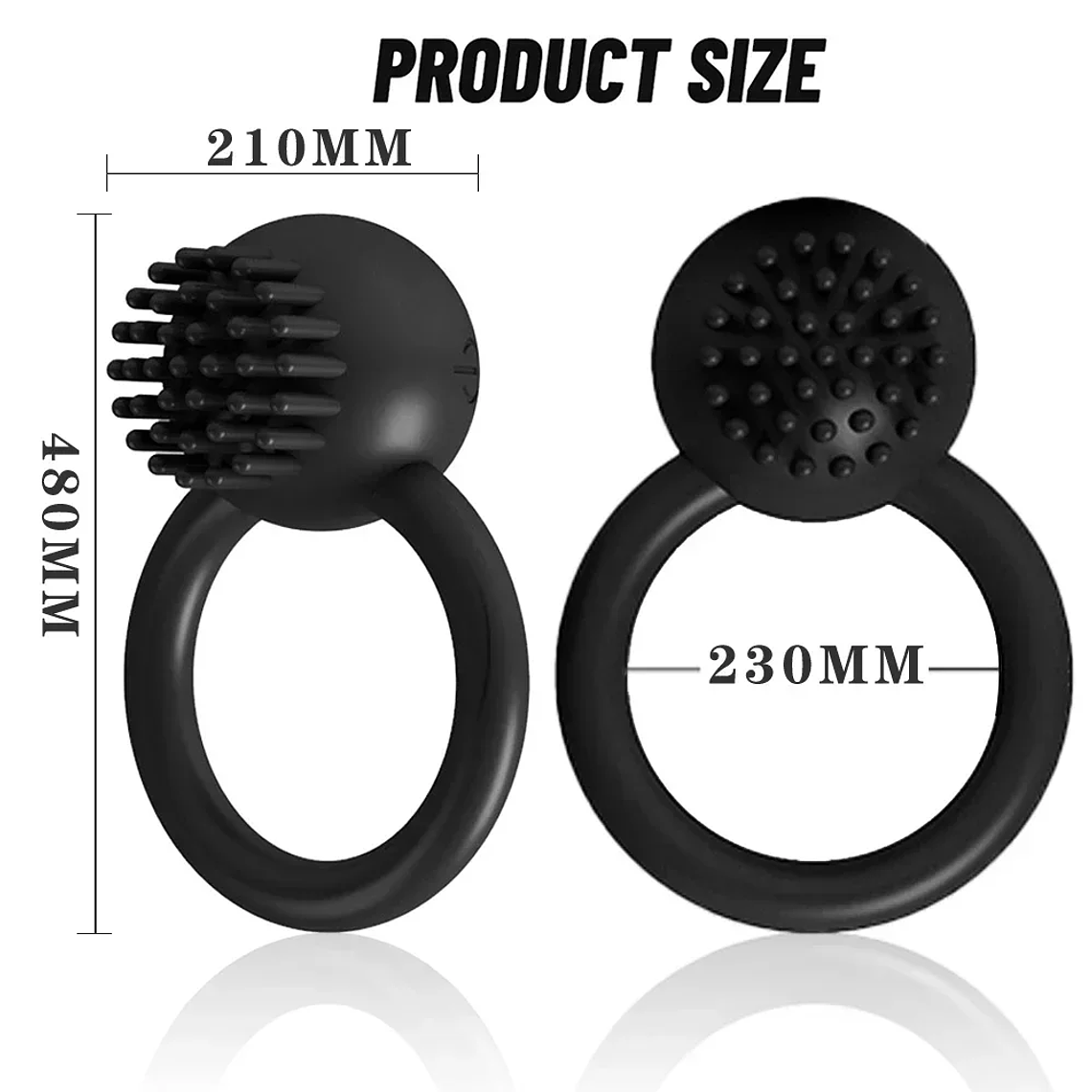 Vibrating Penis Ring with 10 Modes - For Men and Couples | Helps Control Ejaculation | Soft Silicone and Rechargeable 6