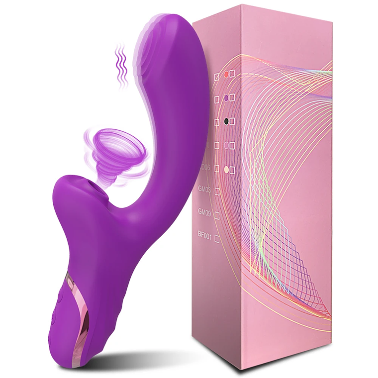 Estimulador de Sucção para Clitóris + Vibrador de Ponto G | 20 Modos - Á prova d'água 10