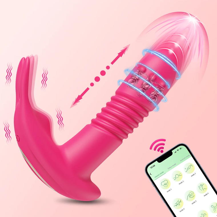 Double Vibrator with App - G-Spot and Clitoral Stimulator | Dildo with Internal and External Vibration | Remote Control 17