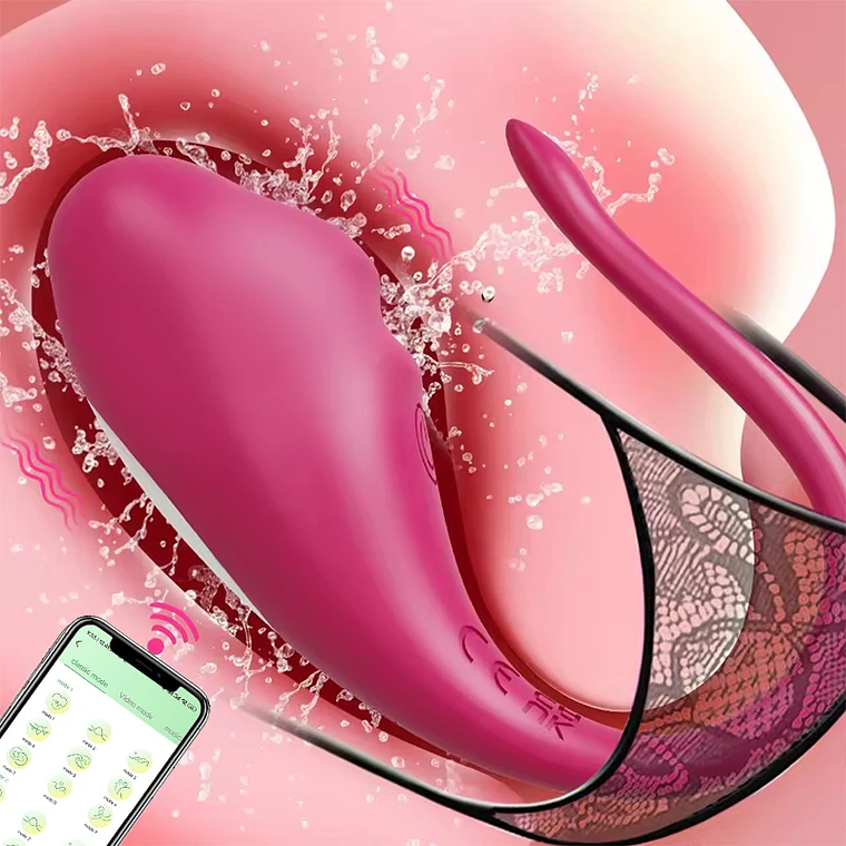 Double Vibrator with App - G-Spot and Clitoral Stimulator | Dildo with Internal and External Vibration | Remote Control 18