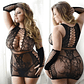 BabyDoll Plus Size em Renda Preta - Vestido de Dormir Sensual | Lingerie Confortável para Corpos Reais - Thumbnail 4