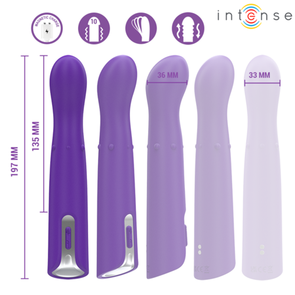 Vibrador Helena Up & Down com Esferas Internas | Movimento Vertical Realista e Cabeça Oscilante | 10 Modos de Vibração | Intense 6