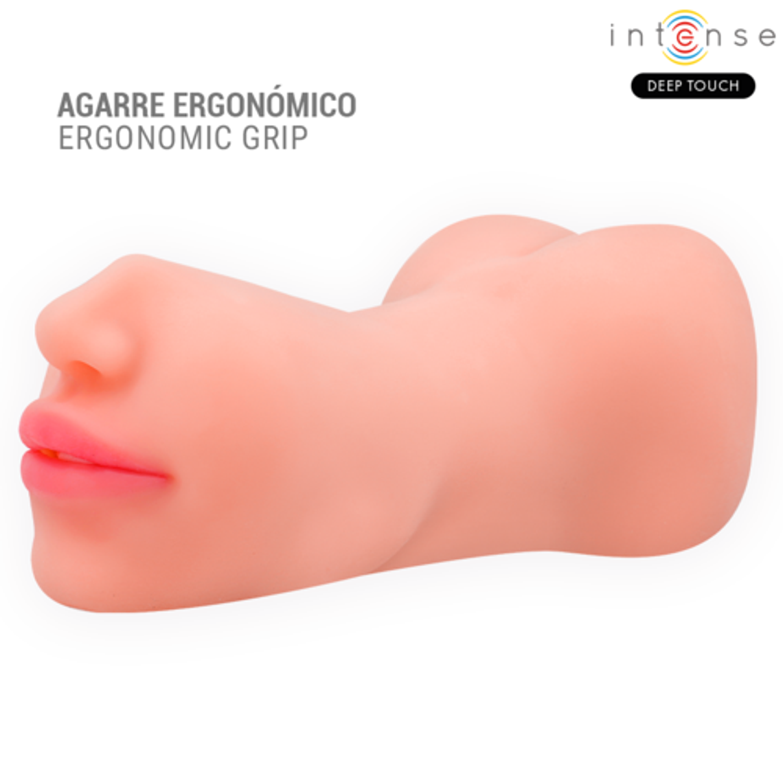 Masturbador Duplo Hiper-realista Riley - Boca com Dentes e Vagina | TPE Macio | Ideal para Uso Solo e a Dois | Intense 3