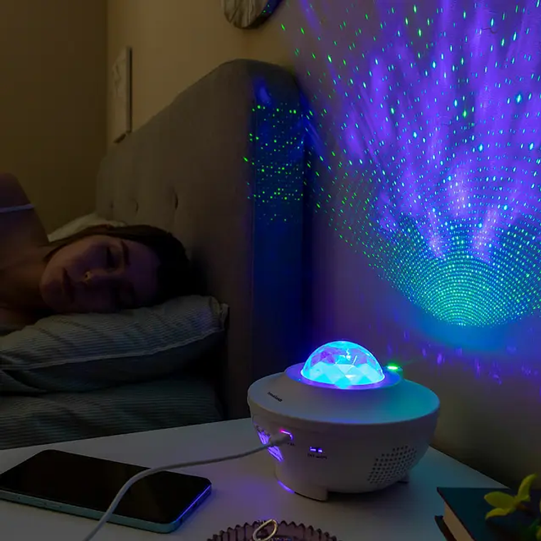 LED Star Projector with Bluetooth Speaker | Night Sky at Home | Sedlay Innovagoods 4