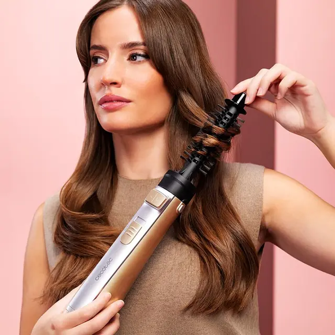 Escova de Styling Cecotec AirBrush Gyro 5em1 1000W | Rotação 360º Automática | Cerâmica, Iões & 5 Funções 5