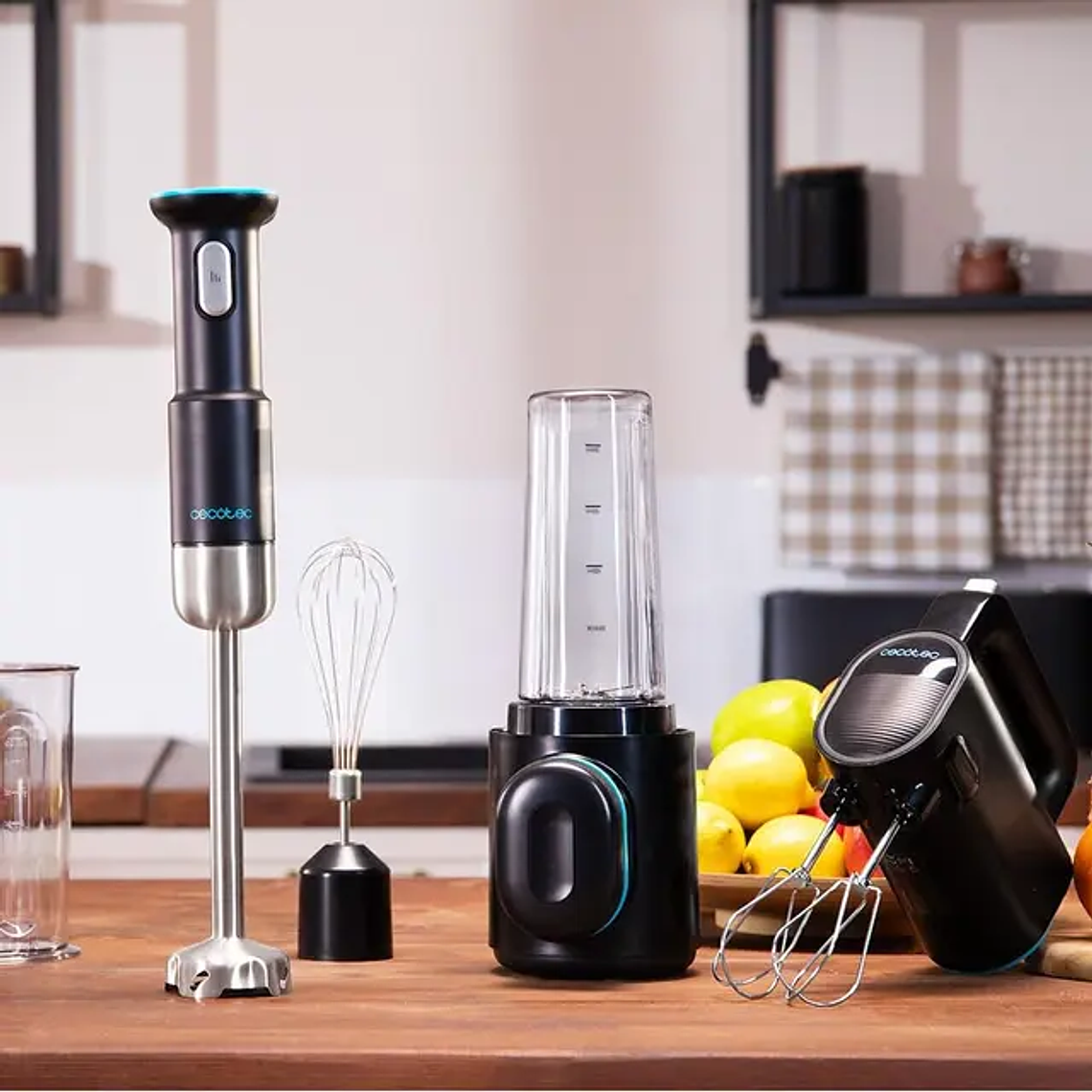 Batedora de Mão Cecotec BlendGo Pack 1800W | Kit com Acessórios | 8 Velocidades para Amassar, Bater e Triturar 3
