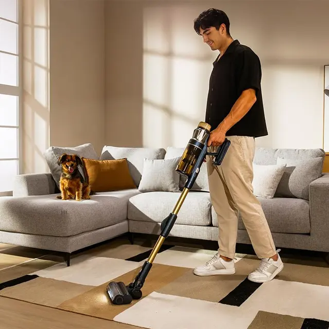 Aspirador Vertical Cecotec Rockstar RS90 Pet Flex 600W | LED, Tela, Potesão de 21kPa | Para Pêlos de Animais 8