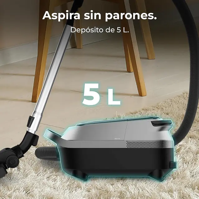 Aspirador com Saco Cecotec Powerbag 5000 ProStyle 800W | Filtro HEPA + Capacidade 5L | Higiene Máxima e Baixa Manutenção 3