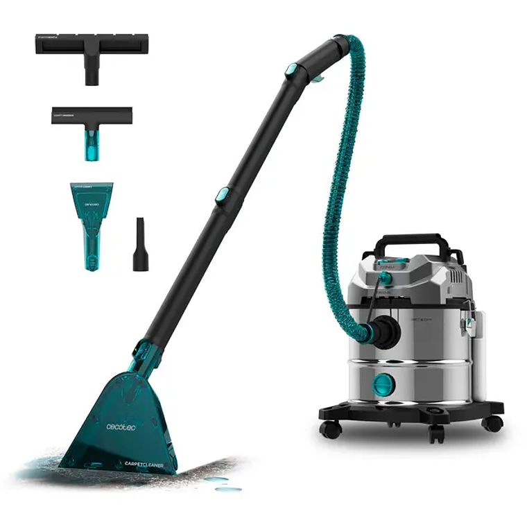 Aspirador Industrial Cecotec CarpetClean 20000 Pro Ultra 1600W | 20L, 21kPa, Filtro HEPA | Aspira Seco & Húmido & Lava Tapetes 1