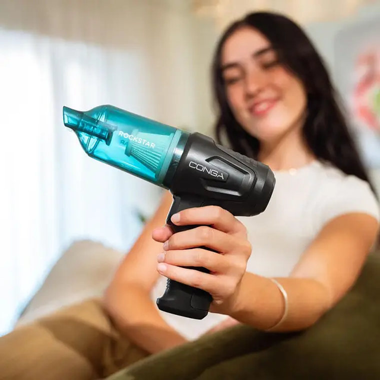 Aspirador de Mão Sem Fios Cecotec Rockstar Micro Hand 80W | Silencioso, 390g | Turbo para Teclados e Carro 3