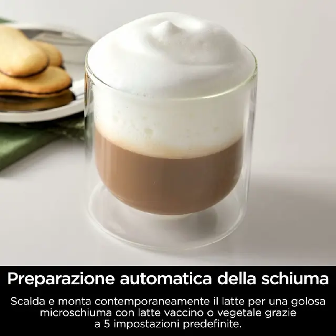 Máquina de Café Ninja ES701EU | Com Moinho Integrado e Espumador de Leite | Café Expresso e Americano 1.2L 7