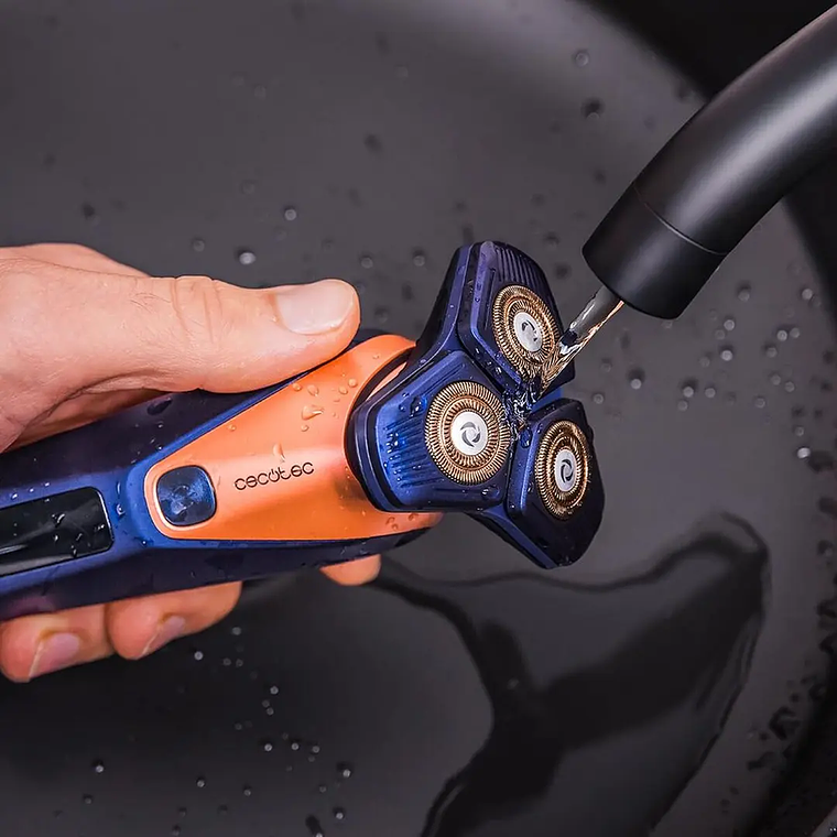 Máquina de Barbear Elétrica Cecotec Saphire Pro Titânio | Base Autolimpeza IPX7 | 3 Velocidades & 90 Min 4