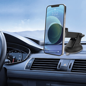 Suporte para Carro Universal Muvit Preto | Ajustável e Giratório 360º | Smartphones 4.7