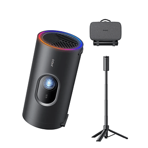 Kit Projetor Portátil JMGO PicoPlay | 1080p, 450lm, Inclui Powerbank, Tripé e Mala | Bluetooth