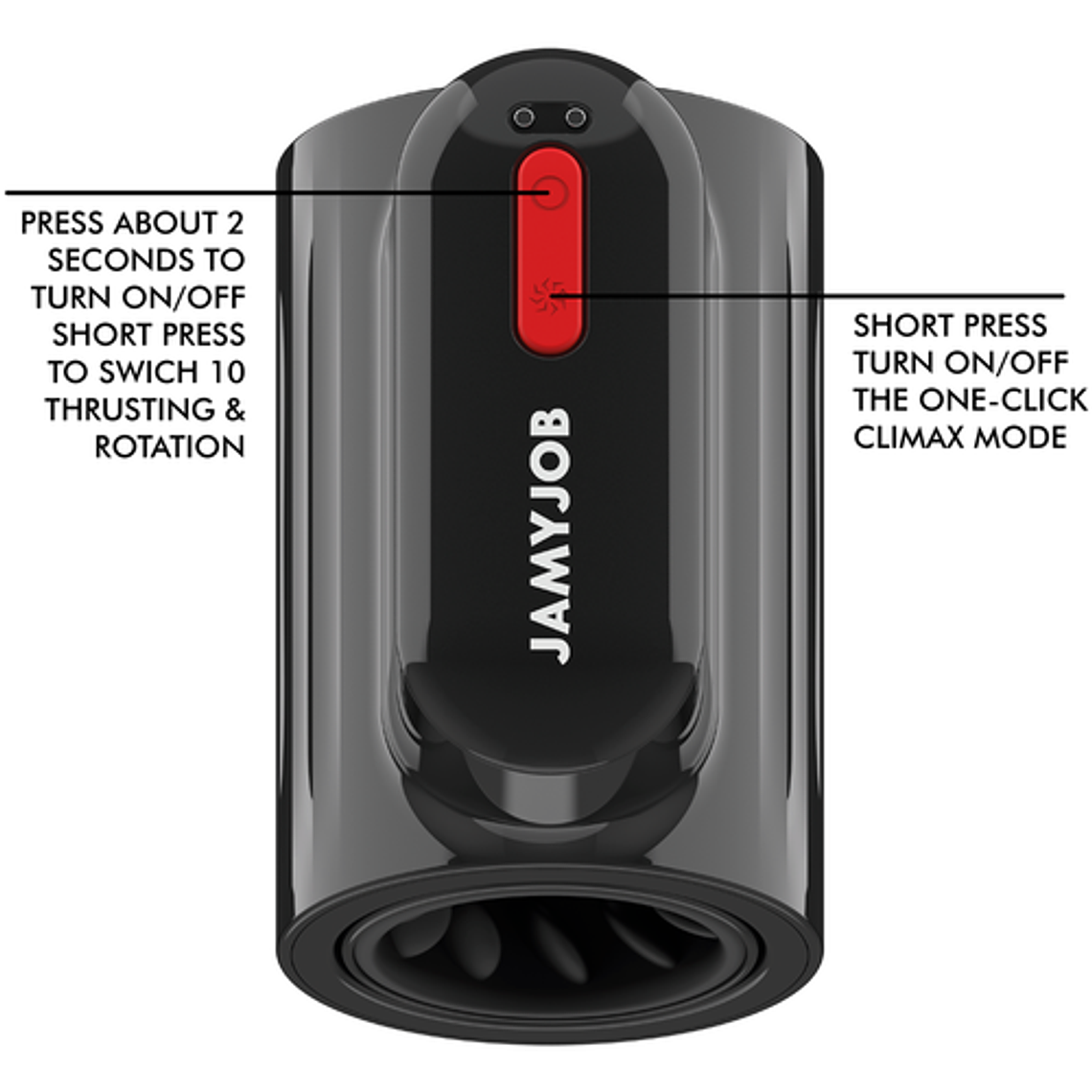 JAMYJOB VORTEX - Automatic Masturbator with Thrusting Technology and 360° Rotation | Turbo Mode 2