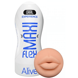 Masturbador Masculino Oral Realista MAXI FLEX Tamanho L | Simulação Real - ALIVE