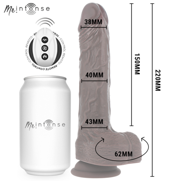 Vibrador Realista Matt com Movimento de Penetração | Controle Remoto, 22cm - MR INTENSE 3
