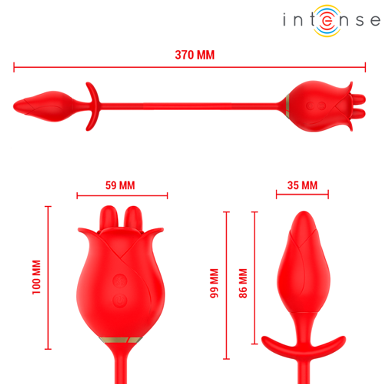 Estimulador de Clitóris Melanie com Língua em Zigue-Zague | Duplo Motor, 20 Modos - INTENSE 7