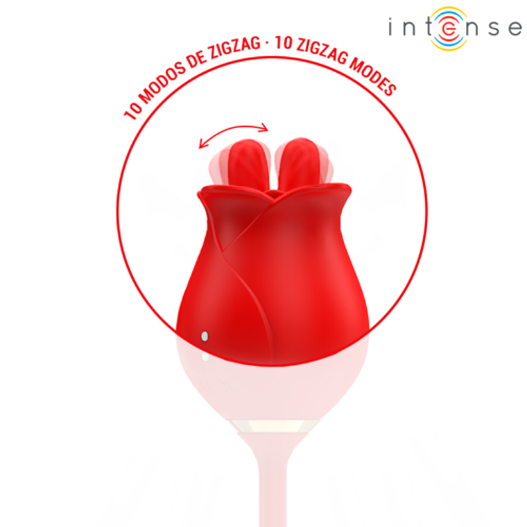 Estimulador de Clitóris Melanie com Língua em Zigue-Zague | Duplo Motor, 20 Modos - INTENSE 5