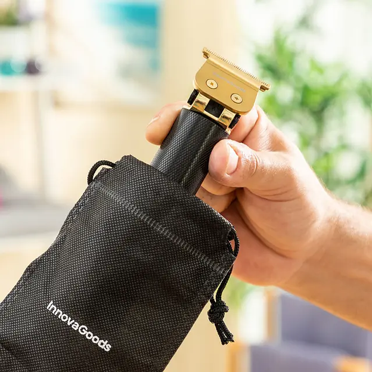 Máquina para Cortar Cabelo Recarregável Triher Professional | Com 6 Pentes, 3 Velocidades e Ecrã LCD 10