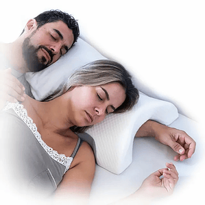 Almofada Viscoelástica Cervical para Casais Cozzy | Design Ergonómico para Dormir Abraçados | InnovaGoods