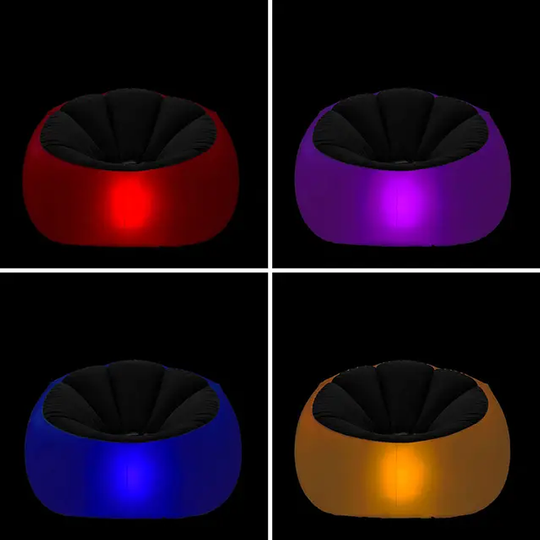 Poltrona Insuflável com LED Multicolor e Controlo Remoto Chight | Portátil e Resistente à Água IP67 | InnovaGoods 9