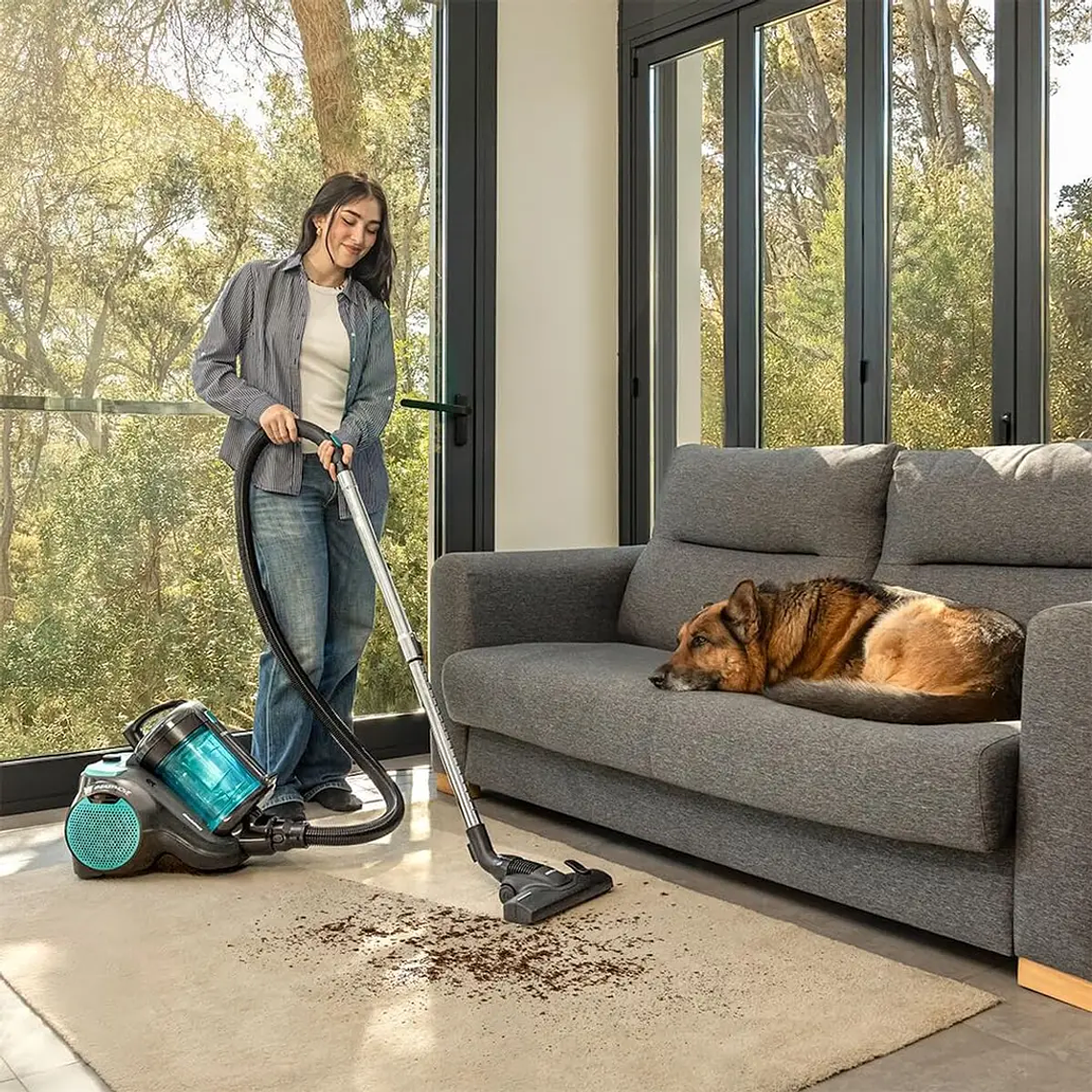 Aspirador Vertical Cecotec Conga Rockstar 900W - Ciclônico, HEPA, 20kPa, 2L, Preto/Cinzento 4