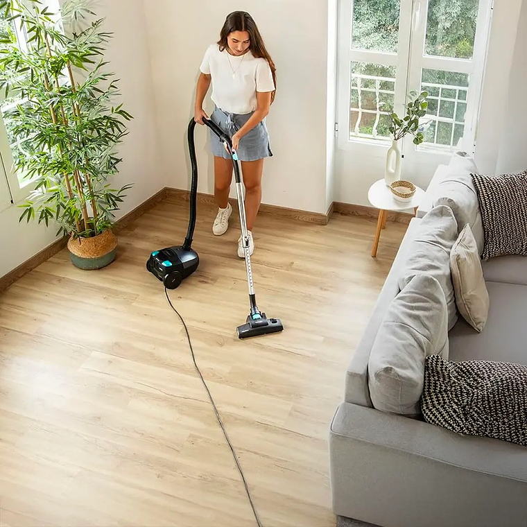 Aspirador Vertical Cecotec Conga Powerbag 2000 Compact Plus 800W - Filtro HEPA, 16kPa, 2L, Mala Inclusa, Preto 3