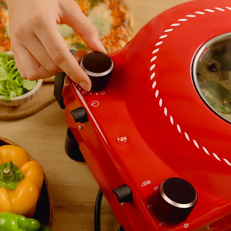 Forno de Pizza Cecotec Mamma Mía Window - Pedra Refratária, 1200W, Janela de Visão, Vermelho 13