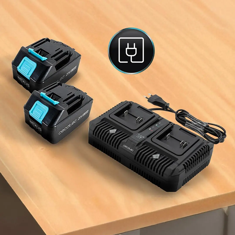 Cecotec E7 Liberty Z Plus 20V Cordless Lawn Mower - 43cm Cutting Width, 45L Capacity, 20-70mm Width Adjustment, 2 Pieces, Blue 10