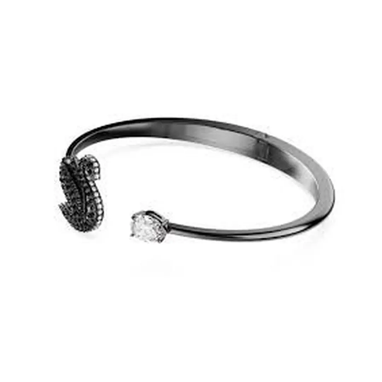 Bracelete Swarovski 5688745 - Preto, Aço Inoxidável com Ruténio, Fecho de Dobradiça, Com Estojo 1
