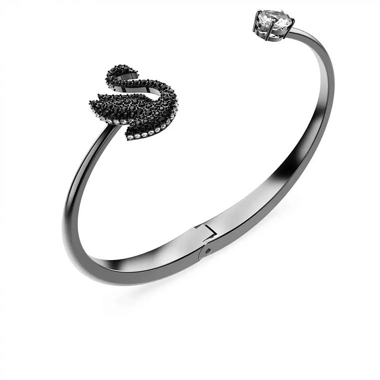 Bracelete Swarovski 5688745 - Preto, Aço Inoxidável com Ruténio, Fecho de Dobradiça, Com Estojo 2