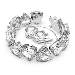 Bracelete Swarovski 5599194 - Cinzento, Aço Inoxidável, Fecho Click, Com Estojo, Para Mulher