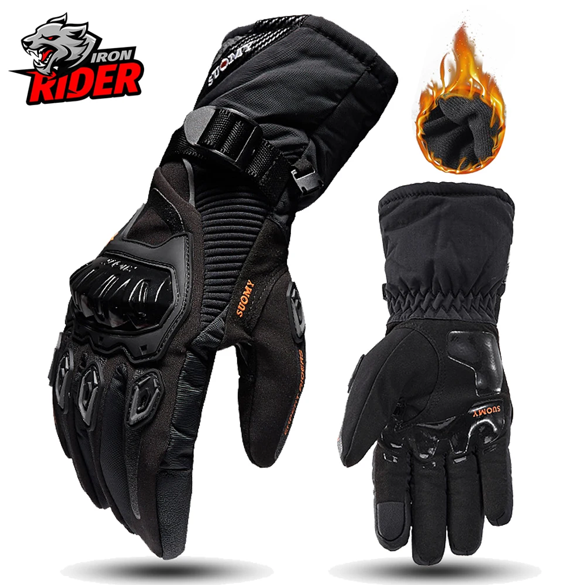 Luvas de Moto Inverno HEROBIKER - Impermeáveis, Corta-Vento, Toque no Ecrã, para Homem e Mulher, Motocross, Estrada e Scooter 1