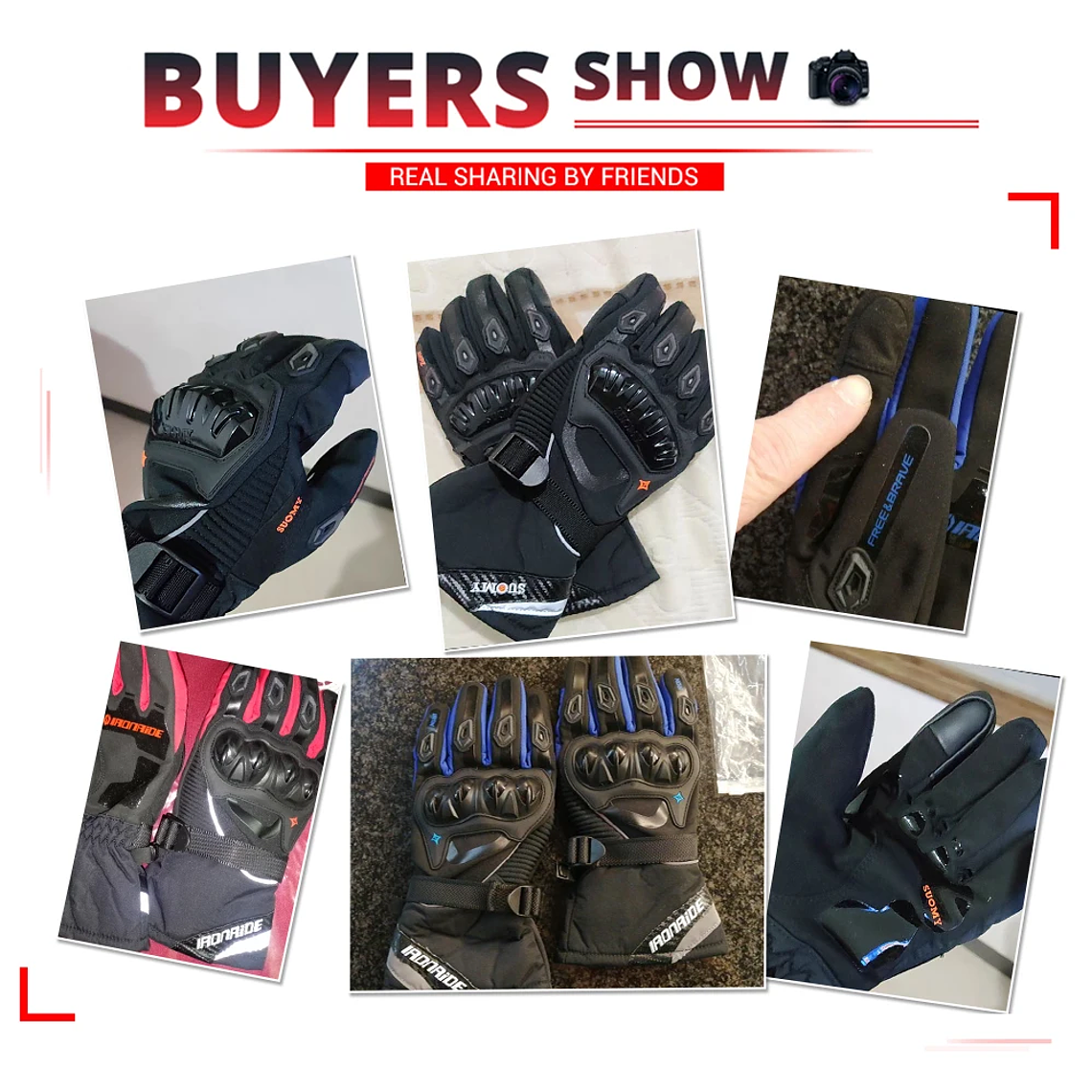 Luvas de Moto Inverno HEROBIKER - Impermeáveis, Corta-Vento, Toque no Ecrã, para Homem e Mulher, Motocross, Estrada e Scooter 4